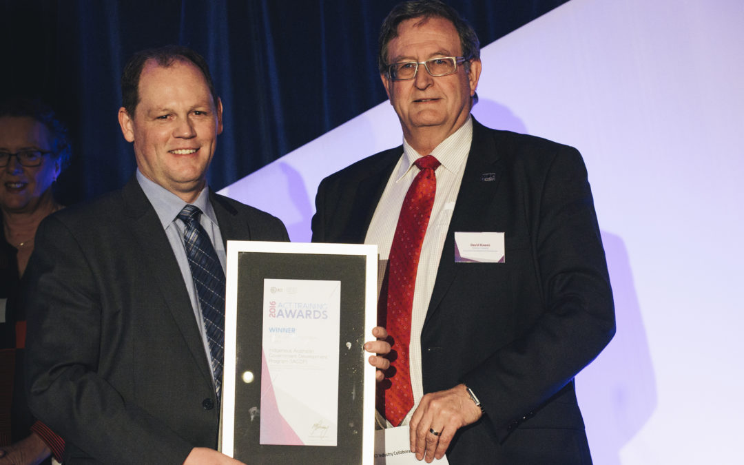 Transformed wins again – 2016 ACT Training Award – Industry Collaboration Category for IAGDP